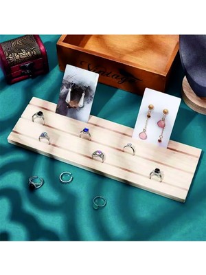 Tiydem Ahşap Yüzük, Küpe Teşhir Standı, Küpe Kartları ve Yüzük Sergileme Display Stand