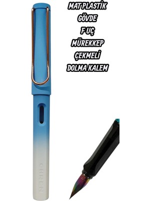Seyfi Kırtasiye 0,36 mm Ef Uç Dolma Kalem Mürekkep Çekmeli Mat Plastik Gövde