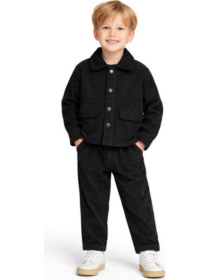 Erkek Çocuk Fitilli Kadife Ceket Takım