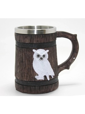 Derin Stok Harry Potter Hedwig Temalı 3D Kabartmalı Çelik Kupa Bardak ALK4378
