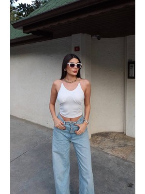Amaze Şeffaf Askılı Crop