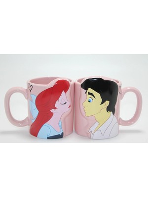 Magicool Küçük Deniz Kızı Ariel ve Prens Eric 3D Çift Kupa Bardak Seti ALK4537