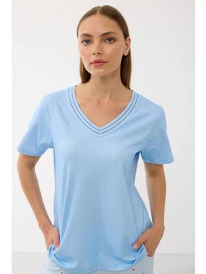 Anıl 11733  Kadın T-Shirt ve Pantalon Takım