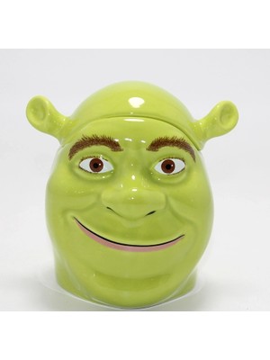 Magicool 3D Shrek Tasarımı Kapaklı Kupa Bardak ALK4534