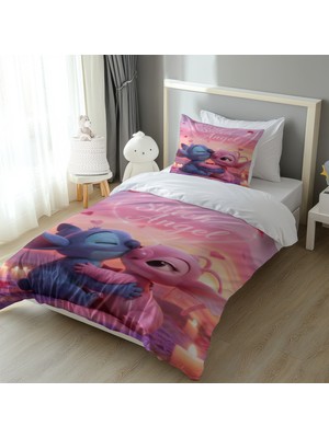 Pembe ve Mavi Stitch Uyku Takımı M59
