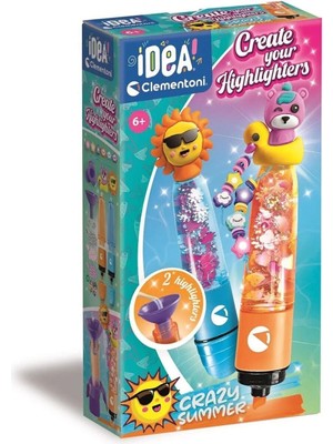 Clementoni 18130 Idea Clemetoni - Fosforlu Kalem Tasarım Seti - Çılgın Yaz