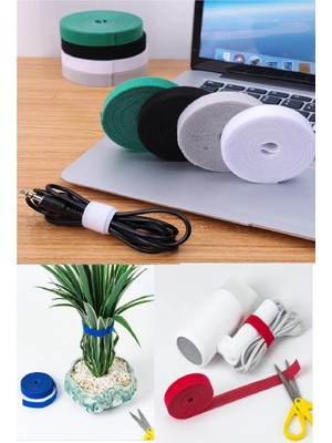 Çerçici Kesilebilir Kablo  Tutucu Kulaklık Fare Airfry Ev Ofis Için Cırt Sabitleyici Kablo Düzenleyici