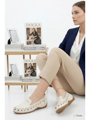 Mammamia Kadın Ortopedik Hakiki Deri Bağcıksız Yazlık Ayakkabı M27YA/3845