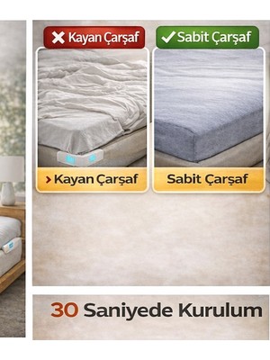 Aşkana Çarşaf Sabitleyici 4’lü Set Kaymayı Önleyen Yatak Düzenleyici Aparat Çarşaf Tutucu Kaydırmaz Sistem
