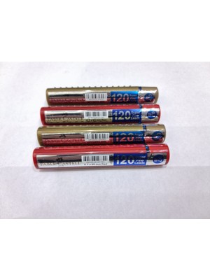 Faber-Castell Faber Castell Grip Min 0,7 2b 60 mm 120'LI Tüp 4 Adet(2 Gold 2 Kırmızı)