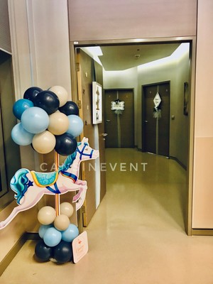 Hastane Odası Kapı Süsleme Balon Seti / Lacivert Krem Mavi Petrol / 24 Adet