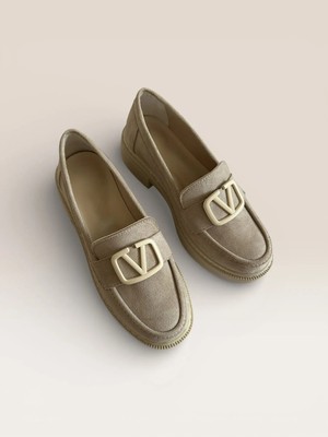 Noliva Kadın Siyah Süet Tokalı Loafer Günlük Rahat Taban Makosen Ayakkabı