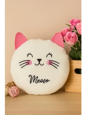 DMR Elegance Sevimli Kedi Orta Boy Bebek Çocuk Yastık