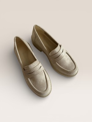 Noliva Kadın Siyah Süet Loafer Günlük Düz Taban Maskülen Ayakkabı