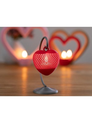 Silva Co Mini Kalp Işıklı, Romantik Masa Dekoru, LED Mum Hediyeli