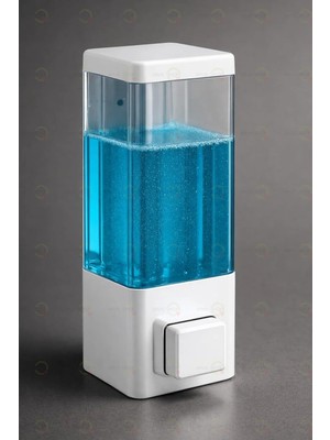 MAİN SHOP 1 Adet Yapışkanlı Duvara Monte Banyo ve Mutfak Manuel Sıvı Sabunluk 350 ml Doldurulabilir M-53