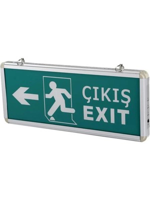 Aesco Cata 9170 Ledli Exit Çıkış Armatürü 3 Saat Akülü
