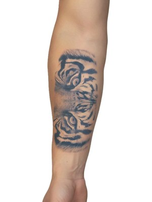 1 Ay Kalıcı 24 Saat Sonra Kararan Kaplan Model Geçici Dövme Tattoo