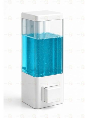 MAİN SHOP 1 Adet Yapışkan Veya Vidalı Seçenekli Doldurulabilir 350 ml Duvara Monte Manuel Sıvı Sabunluk M-53