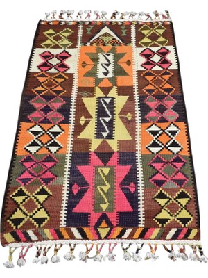 Zehra Abla Halı Yeni El Dokuma Nadir Otantik Seccade Namazlık Herki Yün Kilim 6963