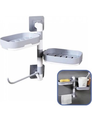 MiraLive Çoklu Sabun Tutucu Fonksiyonel Banyo Sabunluk (4887)