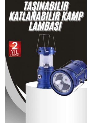 MiraLive Kamp Lambası Solar Şarjlı Kızaklı Kamp Feneri LED Lamba Işıldak