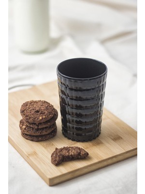 LTG Nova Allegra Siyah Akrilik Bardak 6'lı Set | 400 ml | Su, Meşrubat, Sunum ve Kahve Yanı Için | Cam Değil