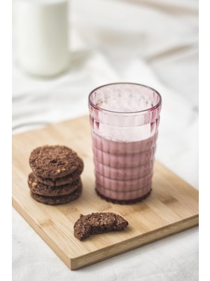 LTG Nova Allegra Mürdüm Akrilik Bardak 6'lı Set | 400 ml | Su, Meşrubat, Sunum ve Kahve Yanı Için | Cam Deği