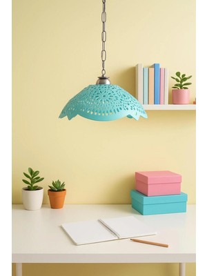 LTG Nova Turkuaz Kare Akrilik Avize 35X35 cm