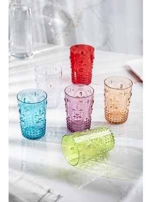 LTG Nova Akrilik 6'lı Bardak Seti - 400 ml Kırılmaz Su, Meşrubat ve Kahve Bardağı