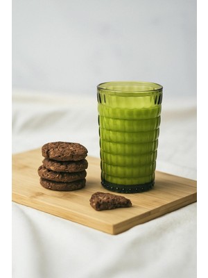 LTG Nova Allegra Koyu Yeşil Akrilik Bardak 6'lı Set | 400 ml | Su, Meşrubat, Sunum ve Kahve Yanı Için | Cam