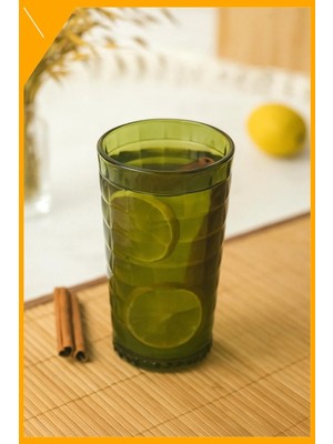 LTG Nova Allegra Koyu Yeşil 6'lı Kırılmaz Akrilik Bardak Seti 750 ml | Cam Görünümlü