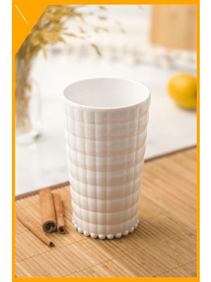 LTG Nova Allegra Beyaz 6'lı Kırılmaz Akrilik Bardak Seti 750 ml Büyük Boy