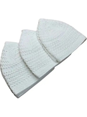 El Örgü Model Takke Beyaz