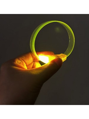 LTG Nova 3 Modlu Pilli LED Işıklı Esnek Parti Bilekliği Sarı