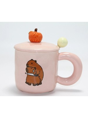 Hsc Bilişim 3D Capybara Desenli Porselen Kupa Bardak ALK4504