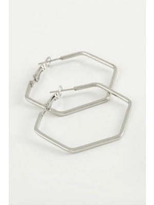 Hsc Bilişim Beşgen Halka Küpe 4 cm