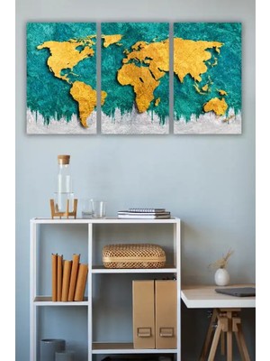 Bemenda Dünya Üçlü Mdf tablo