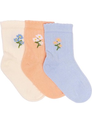 Hellobaby Kız Bebek 3lü Soket Çorap Ayı Baskılı