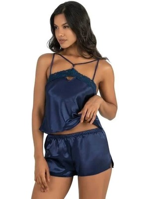 Hsc Bilişim Lacivert Saten Şort Takımı