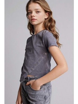 DeFacto Penye Tişört Kız Çocuk H1082A826SM