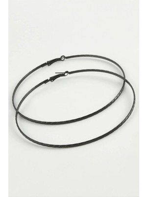 Hsc Bilişim Zincir Desenli Metal Halka Küpe 8-9-10 cm