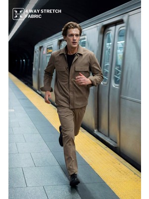 DeFacto Çabuk Kuruyan İnce Polo Yaka Gömlek Ceket F9882AX26SP