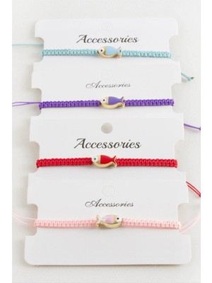 Hsc Bilişim Balık Mineli Makrome Örgülü Bileklik