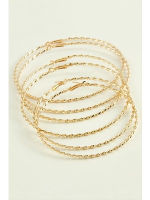 Hsc Bilişim Burgulu Metal Halka Küpe 6 Adet