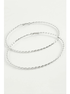 Hsc Bilişim Burgulu Metal Halka Küpe 8-9-10 cm