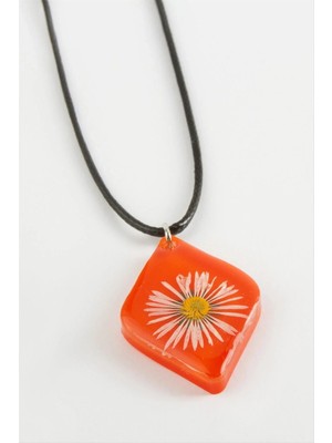 Hsc Bilişim Papatya Köşeli Epoksi Kolye