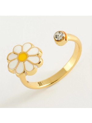 Hsc Bilişim Papatya Mineli Taşlı Eklem Yüzük 1 Adet