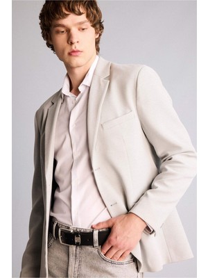 DeFacto Erkek Dikdörtgen Toka Suni Deri Jean KEMERI H5094AXNS