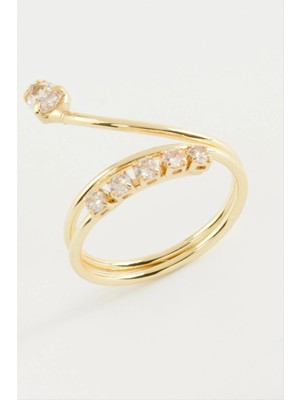 Hsc Bilişim Yılan Zirkon Taşlı Yüzük